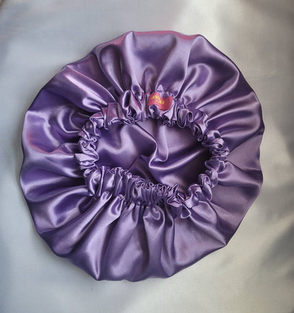 Lilac Charmeuse Satin Bonnet