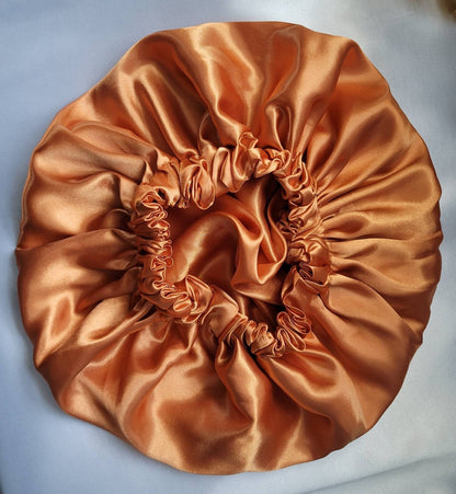 Orange Charmeuse Satin Bonnet