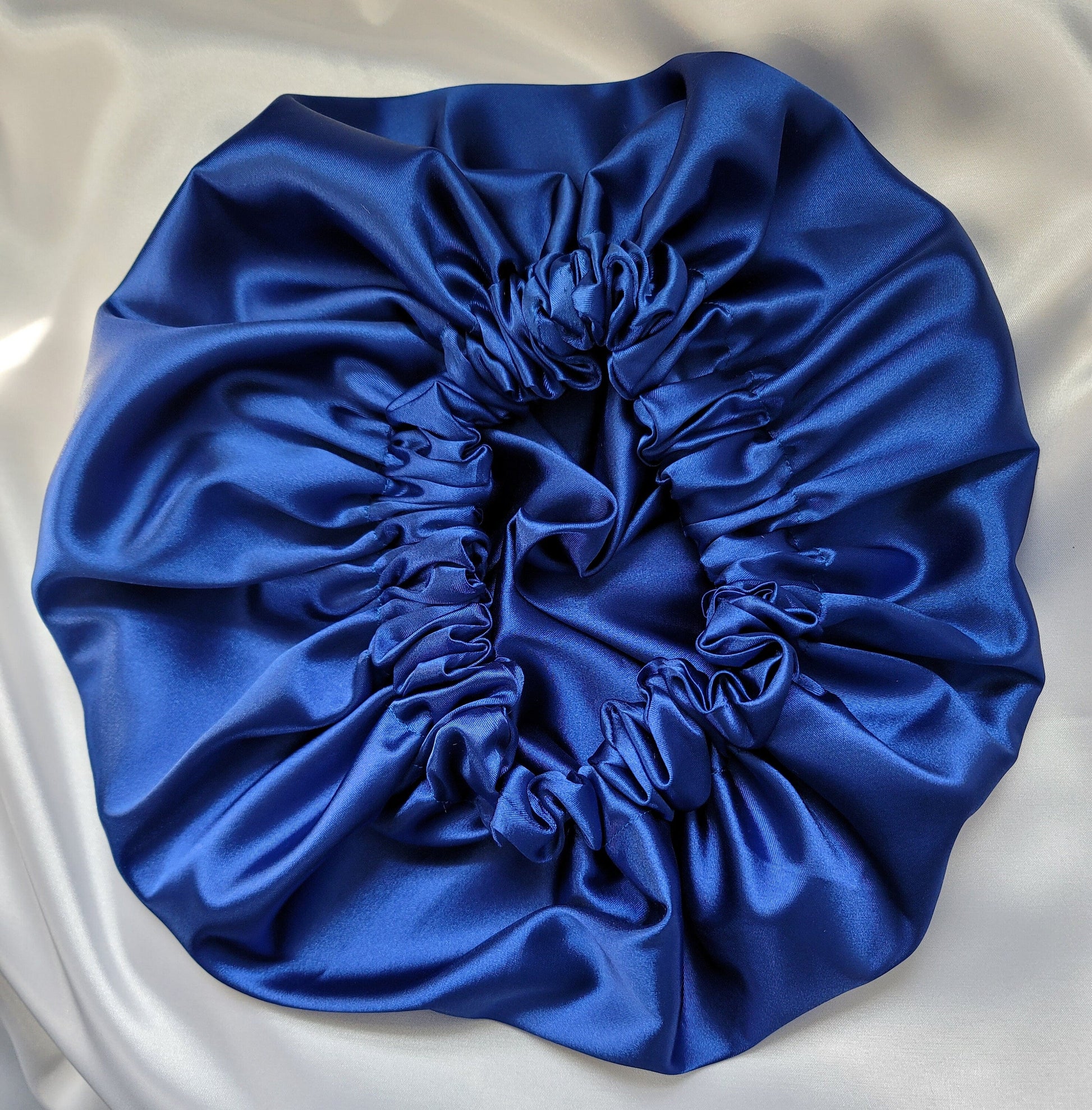 Royal Blue Charmeuse Satin Bonnet - LOVENCOLR