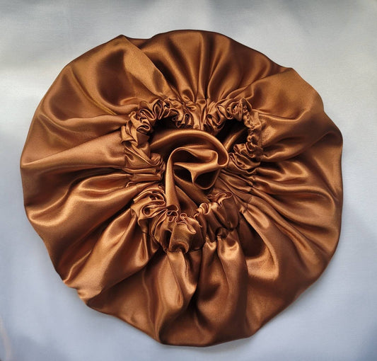 Copper Charmeuse Satin Bonnet