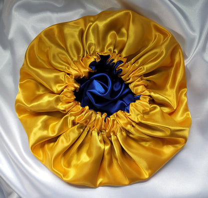 DUO COLRS REVERSIBLE Charmeuse Satin Hair Bonnet. Colr Options Available - LOVENCOLR