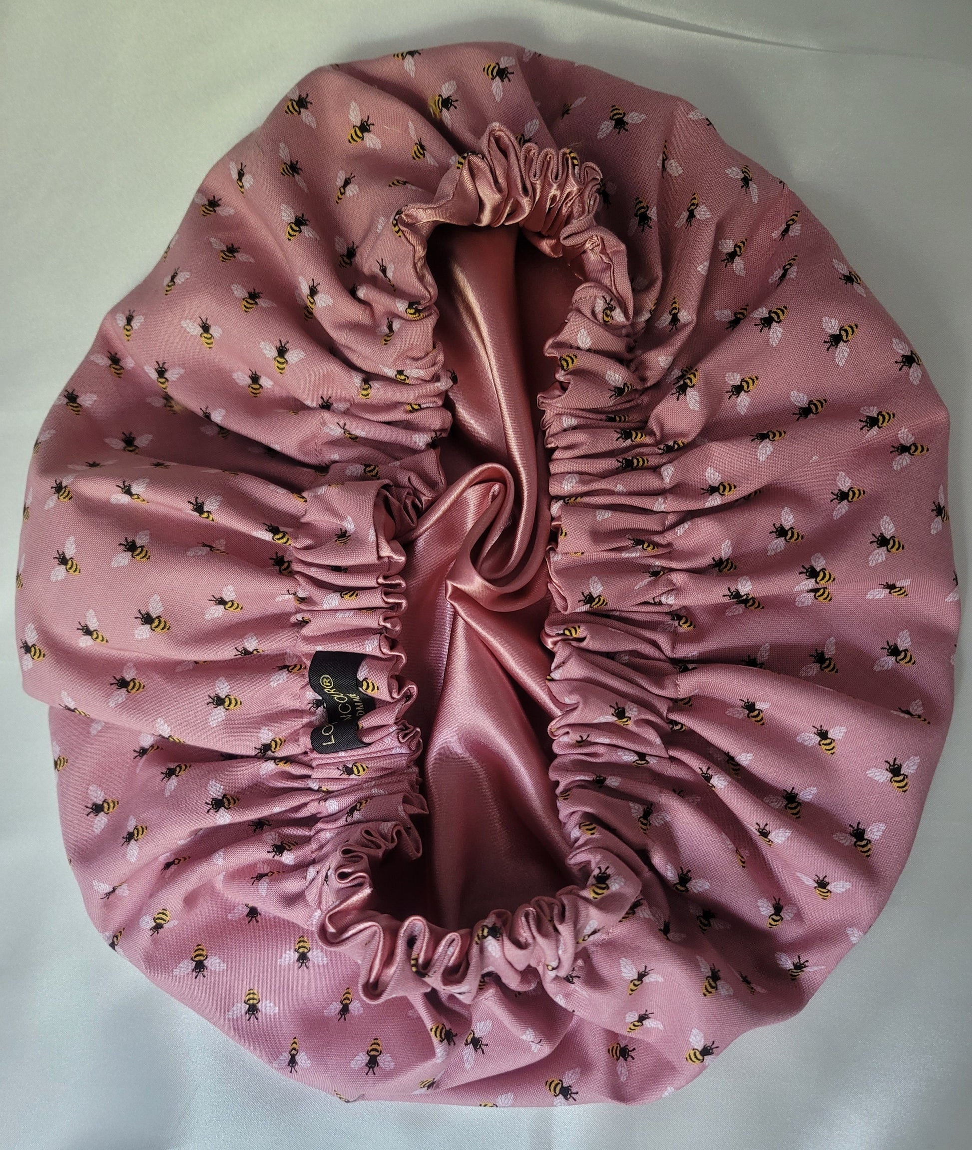 Bee/Mauve Charmeuse Satin Bonnet - LOVENCOLR