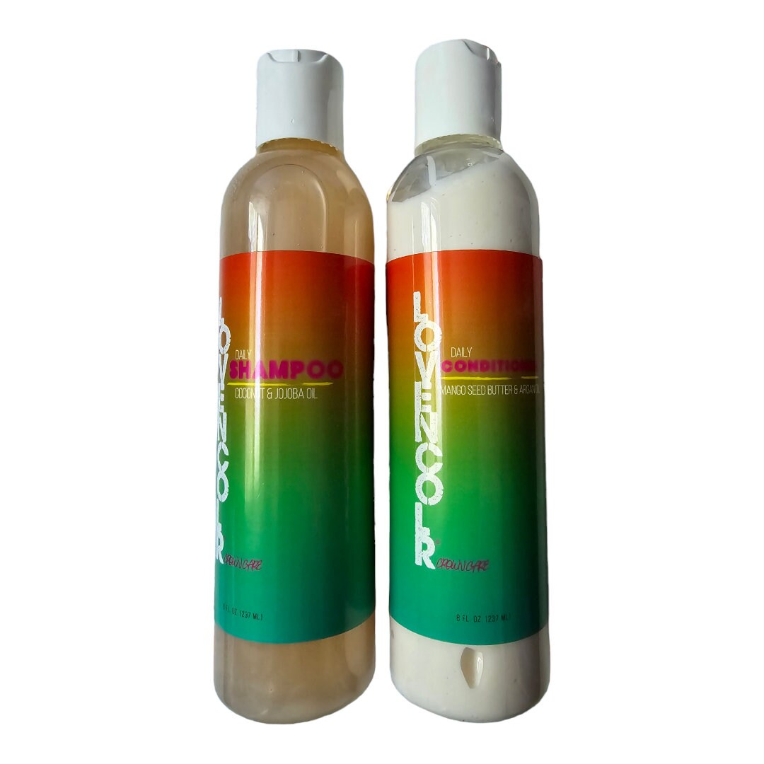 LOVENCOLR Hair Care. Shampoo + Conditioner + Biotin Serum